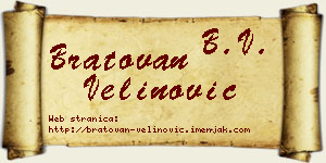 Bratovan Velinović vizit kartica